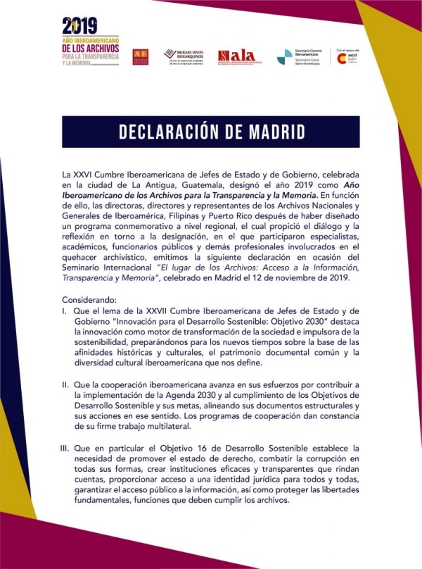 AGN firma “Declaración de Madrid”.