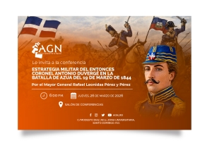 AGN realizará conferencia sobre estrategia militar en la batalla de Azua