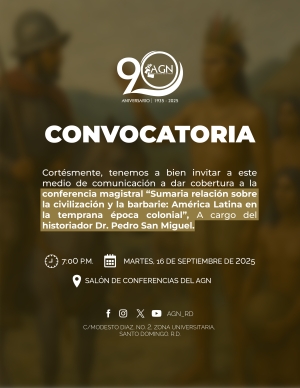 El Archivo General de la Nación realizará conferencia sobre la civilización y la barbarie en la temprana época colonial en América Latina